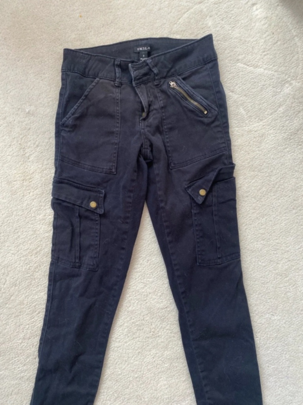 UK2LA Black Cargo Skinny Pants